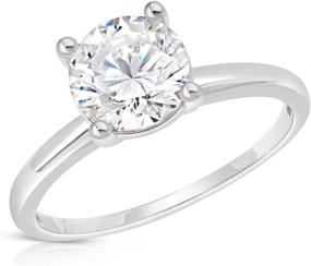 img 4 attached to Solid White Carat Solitaire Engagement