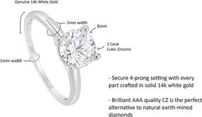 img 1 attached to Solid White Carat Solitaire Engagement