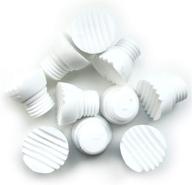 🚪 room starters kick down door stop ultra grip rubber replacement tips -10 pack threaded style 1, white логотип