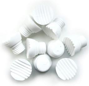 img 2 attached to 🚪 ROOM STARTERS Kick Down Door Stop Ultra Grip Rubber Replacement Tips -10 Pack Threaded Style 1, White