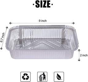 img 3 attached to Rongrong Aluminum Disposable Rectangle Container