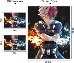 img 3 attached to 🛏️ 3D Anime Bed Set: Twin Size Duvet Cover Bedding Sets for Boys, Girls, and Teens - Includes 1 Quilt Cover and 2 Pillowcases (No Comforter)