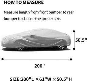 img 1 attached to 🚗 Leadpro Car Cover: Ultimate Protection for Your Sedan Auto - 3 Layer Weather Defender, UV Resistance, Scratch Resistant, Dustproof - Universal Size: Ideal for Car Length 200