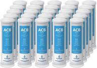 🚰 25 pack express water activated carbon block acb replacement water filter - 5 micron, 10 inch filter - ideal for under sink and reverse osmosis systems logo