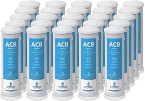 img 4 attached to 🚰 25 Pack Express Water Activated Carbon Block ACB Replacement Water Filter - 5 Micron, 10 inch Filter - Ideal for Under Sink and Reverse Osmosis Systems