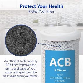 img 2 attached to 🚰 25 Pack Express Water Activated Carbon Block ACB Replacement Water Filter - 5 Micron, 10 inch Filter - Ideal for Under Sink and Reverse Osmosis Systems