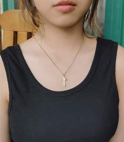 img 2 attached to 🕊️ XOYOYZU Tiny Faith Cross Necklace: Exquisite Pendant for Women, Timeless Religious Jewelry Gift