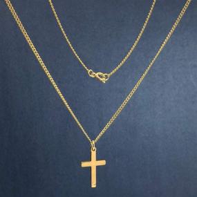 img 1 attached to 🕊️ XOYOYZU Tiny Faith Cross Necklace: Exquisite Pendant for Women, Timeless Religious Jewelry Gift