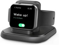 📱 подставка для зарядки conido apple watch с магнитным беспроводным зарядным устройством - совместима с apple watch se series 6/5/4/3/2/1/44 мм/42 мм/40 мм/38 мм, черный логотип