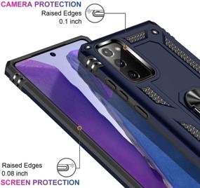 img 2 attached to 📱 LUMARKE Galaxy Note 20 Case: Military Grade, 16ft Drop Test, Heavy Duty Cover with Magnetic Kickstand and Car Mount Compatibility - Blue