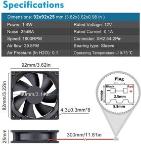 img 3 attached to 🌀 Wathai High-Performance 92x92x25mm 12V DC Industrial Exhaust Cooling Fan