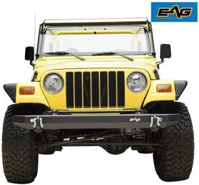 img 1 attached to 🚙 EAG Matte Black Clip-in Grille Honeycomb Insert Cover: Perfect Fit for 97-06 Wrangler TJ LJ