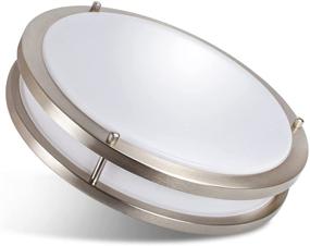 img 4 attached to Dimmable LED Ceiling Light Fixture: Drosbey 36W Kitchen & Bathroom Light, 13-inch Flush Mount Ceiling Lights in Brushed Nickel - 5000K Daylight White, Super Bright 3500LM