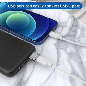 img 1 attached to 4-портовый адаптер USB C Female к USB Male, адаптер кабеля зарядки Type C к USB A - совместим с iPhone 13 12 11 Mini Pro Max, iPad 2020, Samsung Galaxy Note 10 S21 S20 Plus, Google Pixel 5 4A 3 XL