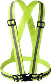 img 4 attached to 🏃 YOA Reflective Vest - Ultimate Safety Gear for Nighttime Running, Cycling, and Walking – Adjustable, Lightweight, and Convenient to Wear Over Your Shirt