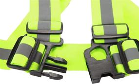 img 3 attached to 🏃 YOA Reflective Vest - Ultimate Safety Gear for Nighttime Running, Cycling, and Walking – Adjustable, Lightweight, and Convenient to Wear Over Your Shirt