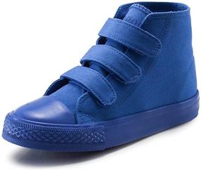 img 4 attached to Vibrant Orange High Top Casual Canvas Sneakers: Perfect Boys' Shoes for Sneakers