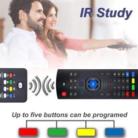 img 1 attached to Wireless Air Mouse Remote, Rock&amp;Rown MX3 Pro 2.4G with Mini Keyboard, Compatible for Android TV/Box/IPTV/Android Projector/HTPC/Xbox/Raspberry Pi