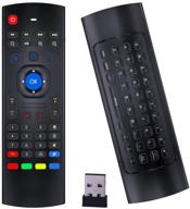 wireless air mouse remote, rock&amp;rown mx3 pro 2.4g with mini keyboard, compatible for android tv/box/iptv/android projector/htpc/xbox/raspberry pi logo