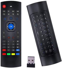 img 4 attached to Wireless Air Mouse Remote, Rock&amp;Rown MX3 Pro 2.4G with Mini Keyboard, Compatible for Android TV/Box/IPTV/Android Projector/HTPC/Xbox/Raspberry Pi