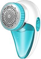 🔋 rechargeable fabric shaver with 2-speeds, removable bin & replaceable stainless steel 3-blades – lint remover sweater pill shaver, electric fabric defuzzer with dual protection logo