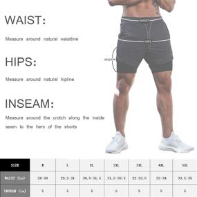 img 2 attached to 🏋️ LIVE GREAT Men's 2-in-1 Gym Workout Shorts with Phone Pocket - 5 Inch Running and Training Athletic Shorts