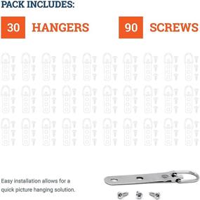 img 1 attached to 🔗 Ultra-Durable Strap Hanger Set - 30 Pack - Heavy Duty 3 Hole D-Ring Hanger
