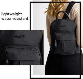 img 2 attached to 🎒 Baggallini Convertible Backpack RFID Black: The Perfect Casual Daypack for Everyone