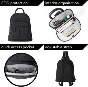 img 1 attached to 🎒 Baggallini Convertible Backpack RFID Black: The Perfect Casual Daypack for Everyone