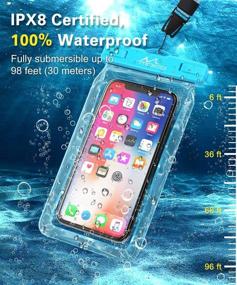 img 3 attached to MoKo Floating Waterproof Phone Pouch Holder [2 Pack], Floatable Phone Case Dry Bag with Lanyard for iPhone 13/13 Pro Max/12/12 Pro Max/11 Pro, X/Xr/Xs Max, Samsung S21/S20/S10/S9/S8