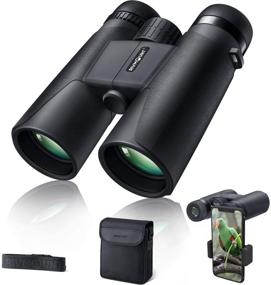 img 4 attached to 🔭 RIVMOUNT 10x42 BAK-4 Roof Prism FMC Lens Binoculars - HD Compact Durable Binoculars for Adult Birdwatching, Hunting, Hiking, and Traveling with Carrying Bag and Strap