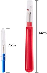 img 1 attached to Multi-Color Seam Ripper and Thread Remover Kit - Includes 2 Large and 2 Small Sewing Stitch Thread Unpickers and 1 Sewing Trimming Scissor Nipper Tool for Efficient Thread Removal