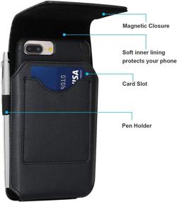 img 2 attached to 📱 Mopaclle Belt Clip Phone Holster Case for Samsung Galaxy S20 Ultra S21+ S20+ A11 A21 A51 A71 A02 A12 A32 A52 A72 A20 iPhone 13 Pro Max 11 XS Max XR Moto G Stylus LG Leahter - Phone Holder Pouch with Convenient Belt Loops