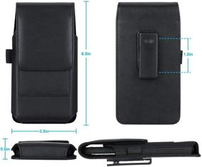 img 1 attached to 📱 Mopaclle Belt Clip Phone Holster Case for Samsung Galaxy S20 Ultra S21+ S20+ A11 A21 A51 A71 A02 A12 A32 A52 A72 A20 iPhone 13 Pro Max 11 XS Max XR Moto G Stylus LG Leahter - Phone Holder Pouch with Convenient Belt Loops