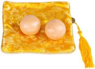 🍊 brabud 1.4" natural marble health exercise orange baoding balls: enhance your wellness with one pair & bonus bag! logo