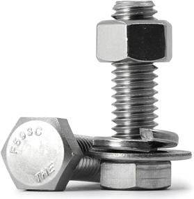 img 2 attached to 🔩 High Quality 16x1-1 Stainless Steel Machine Screws with Washers - Pack of 8