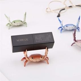 img 1 attached to 🦀 Japanese Cute Crab Pen Holder: Weightlifting Crabs - Creative Storage Rack Gift for Stationery - Penholder Bracket