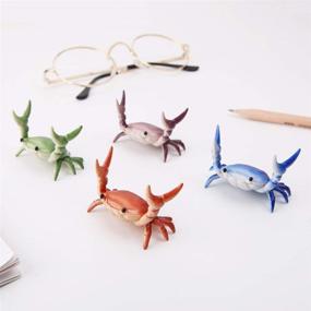 img 3 attached to 🦀 Japanese Cute Crab Pen Holder: Weightlifting Crabs - Creative Storage Rack Gift for Stationery - Penholder Bracket