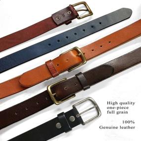 img 2 attached to Morgan Mens Casual Grain Leather Men's Accessories: Premium Belts for Style and Versatility