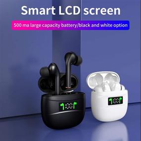 img 3 attached to 🎧 ROCXF Blackpods: Wireless Earbuds with LED Display Case, Bluetooth 5.2 and Premium Sound Quality - Perfect for Sports!