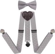 👔 adjustable purple wedding suspenders for boys - deobox boys' accessories logo