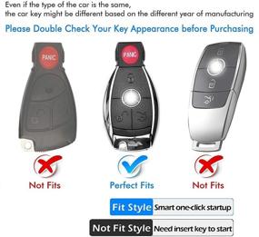 img 3 attached to Premium Soft TPU Key Case Cover for Mercedes Benz Key Fob - Intermerge Brand, Compatible with C E S M CLS CLK G Class Keyless Smart Key Fob, Red
