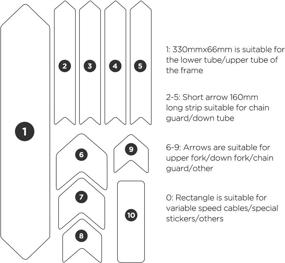 img 3 attached to 🚲 Reflective Bicycle Frame Tape Guard - Namey Bike Frame Protection Tape, Protective Stickers Set for Mountain Bike, Road Bike, Off-Road Cycling