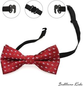 img 1 attached to 👔 Belluno Pre-Tied Bow Ties: Adjustable Bow Tie Accessories for Boys in Children's Fashion