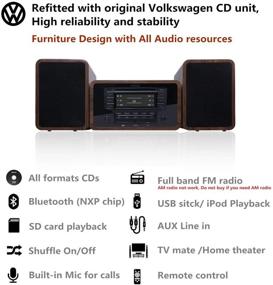 img 3 attached to 🔊 KEiiD Стерео полочная система: Мощные колонки с CD-плеером, Bluetooth и FM-радио - Идеальное домашнее развлечение.
