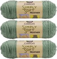 🧶 caron simply soft heather yarn (3-pack) woodland - h9700h-9503: premium quality soft yarn bundle for all your knitting and crochet projects logo