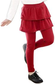 img 4 attached to Autumn Cotton Stretch Leggings Ruffle Girls' Clothing in Leggings