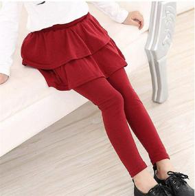 img 3 attached to Autumn Cotton Stretch Leggings Ruffle Girls' Clothing in Leggings