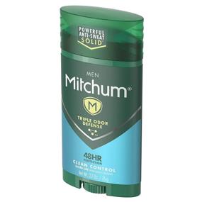 img 3 attached to 👨 Mitchum Men's Antiperspirant Deodorant Stick, Triple Odor Defense Invisible Solid, Long-Lasting 48 Hour Protection, Dermatologist Tested, Clean Control Scent, 2.7 oz