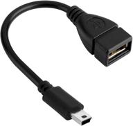 🔌 кабель адаптера usb a female к mini usb b 5 pin male - кабель mini usb otg для цифровых камер логотип